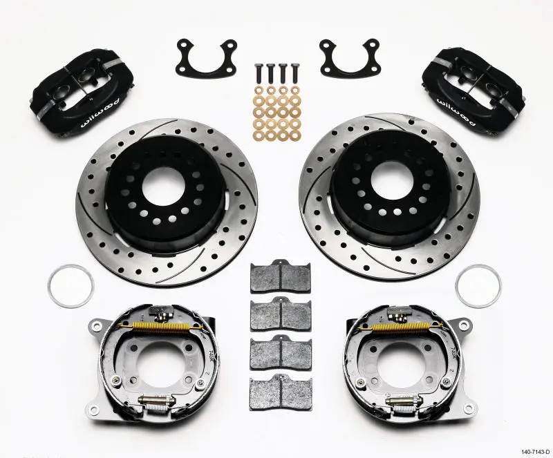 Wilwood Forged Dynalite P/S Park Brake Kit Drilled Small Ford 2.66In Offset 1