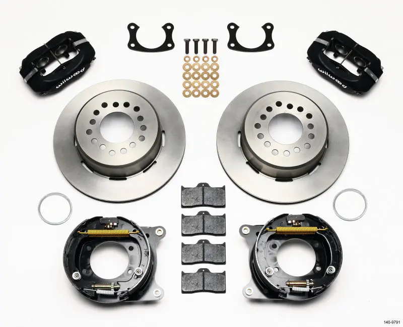 Wilwood Forged Dynalite P/S Park Brake Kit New Big Ford 2.50In Offset Front Caliper Mount 1
