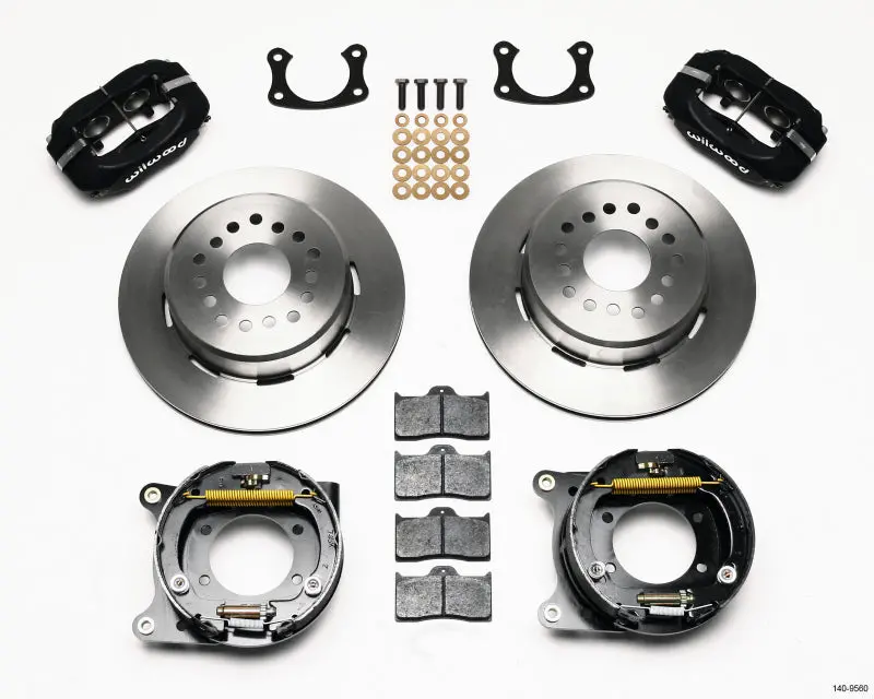 Wilwood Forged Dynalite P/S Park Brake Kit New Big Ford 2.50In Offset Staggered Shock 1