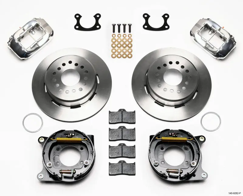 Wilwood Forged Dynalite P/S Park Brake Kit Polish Small Ford 2.50In Offset 1