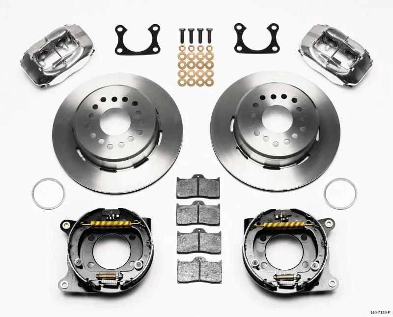 Wilwood Forged Dynalite P/S Park Brake Kit Polished Big Ford 2.36In Offset 1