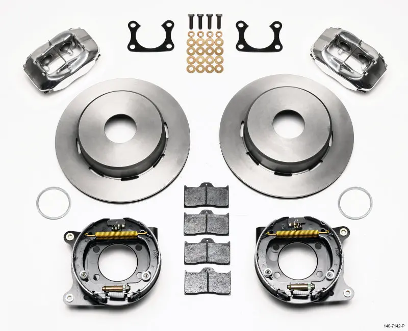 Wilwood Forged Dynalite P/S Park Brake Kit Polished Big Ford 2.36In Offset Currie Blank 1