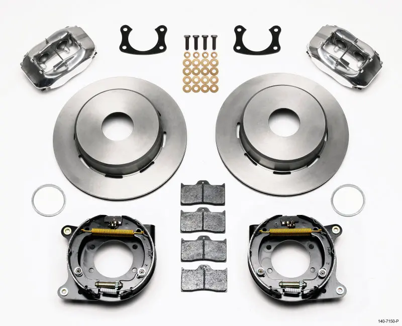 Wilwood Forged Dynalite P/S Park Brake Kit Polished Big Ford New 2.50In Offset Currie Blank 1