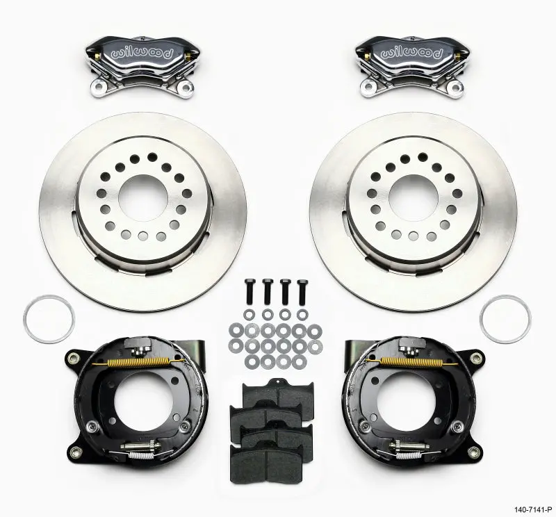 Wilwood Forged Dynalite P/S Park Brake Kit Polished Chevy 12 Bolt W/ C-Clips 1