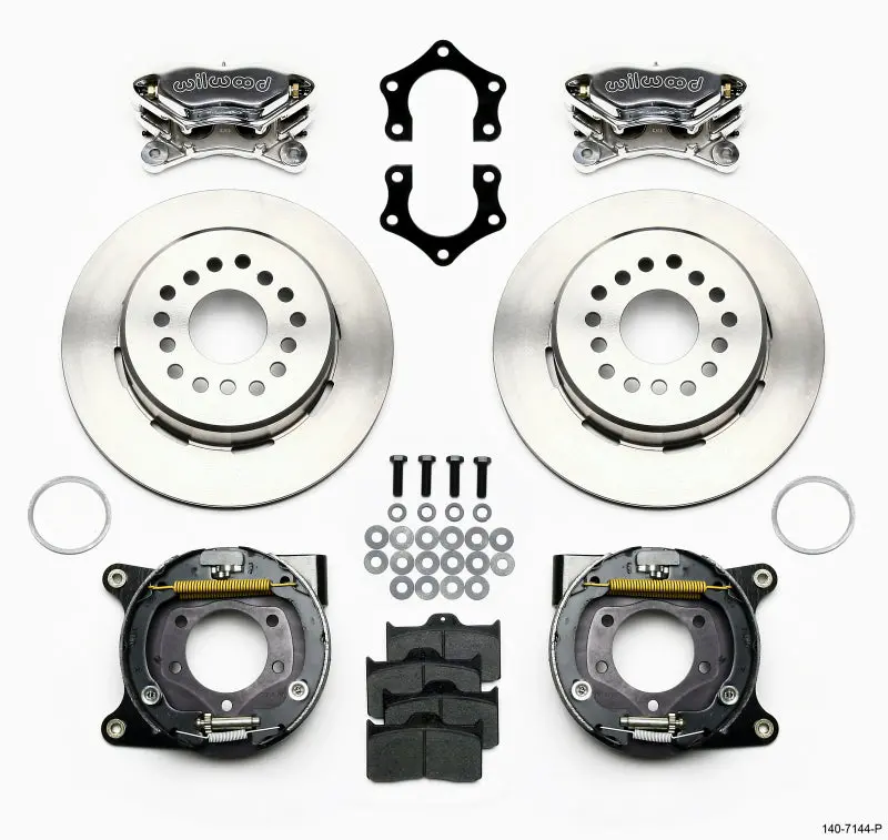 Wilwood Forged Dynalite P/S Park Brake Kit Polished Mopar/Dana 2.36In Off W/Snap Ring Bearing 1