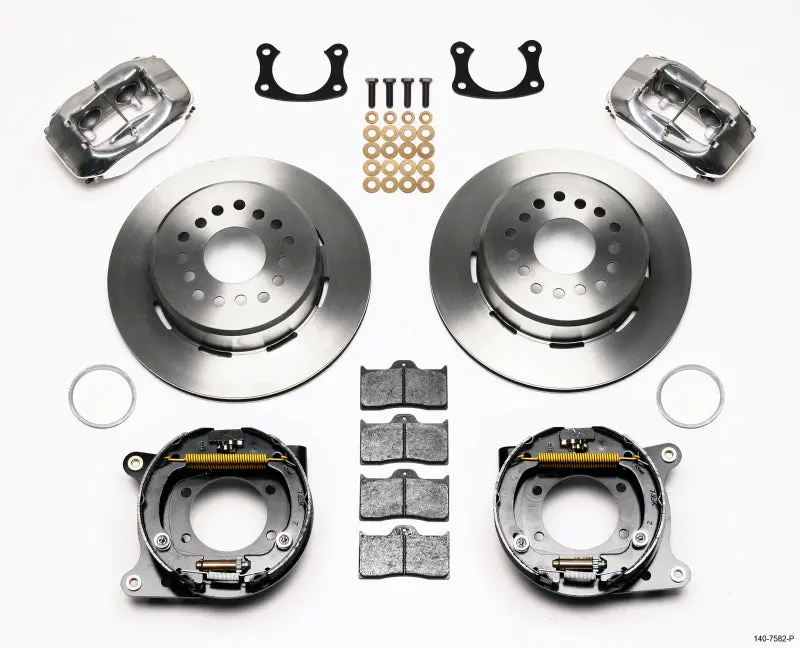 Wilwood Forged Dynalite P/S Park Brake Kit Polished New Big Ford 2.36In Offset 1