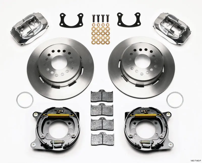 Wilwood Forged Dynalite P/S Park Brake Kit Polished New Big Ford 2.50In Offset 1