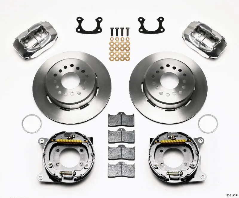 Wilwood Forged Dynalite P/S Park Brake Kit Polished Small Ford 2.66In Offset 1