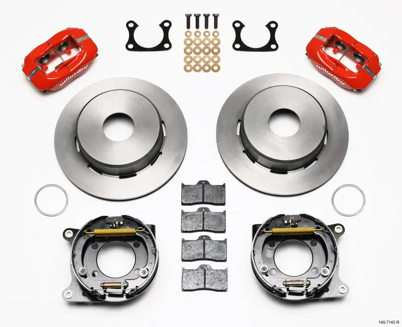 Wilwood Forged Dynalite P/S Park Brake Kit Red Big Ford 2.36In Offset Currie Blank 1