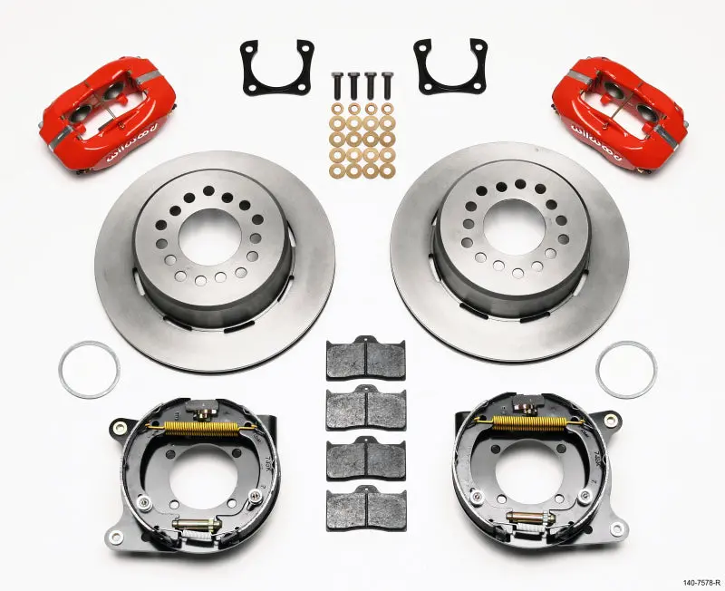 Wilwood Forged Dynalite P/S Park Brake Kit Red Chevy 12 Bolt-Spec 3.15In Bearing 1