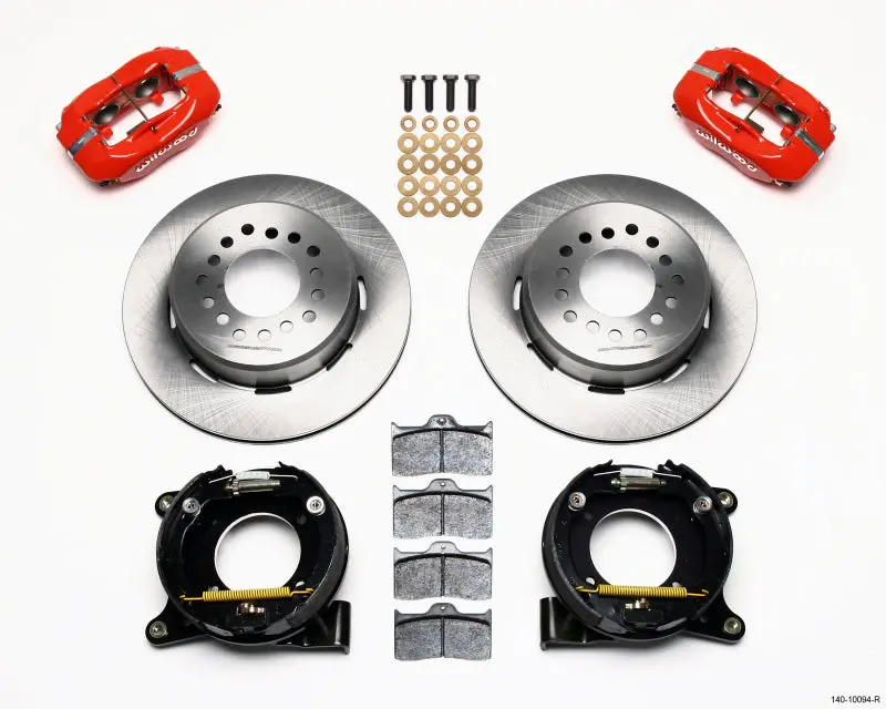 Wilwood Forged Dynalite P/S Park Brake Kit Red Chevy C-10 2.42 Offset 5-Lug 1