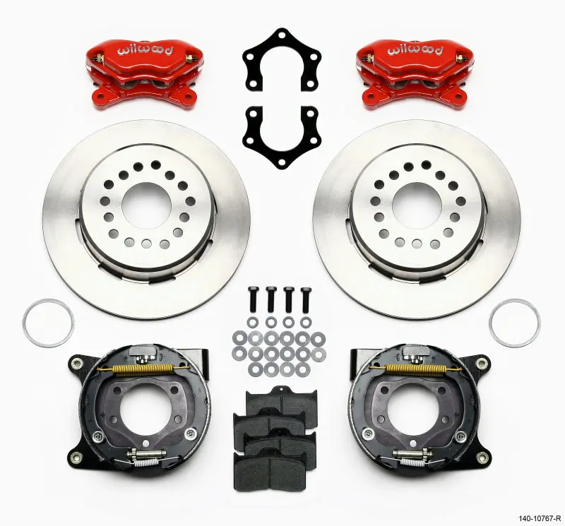 Wilwood Forged Dynalite P/S Park Brake Kit Red Mopar/Dana 2.50In Off W/Snap Ring Bearing 1