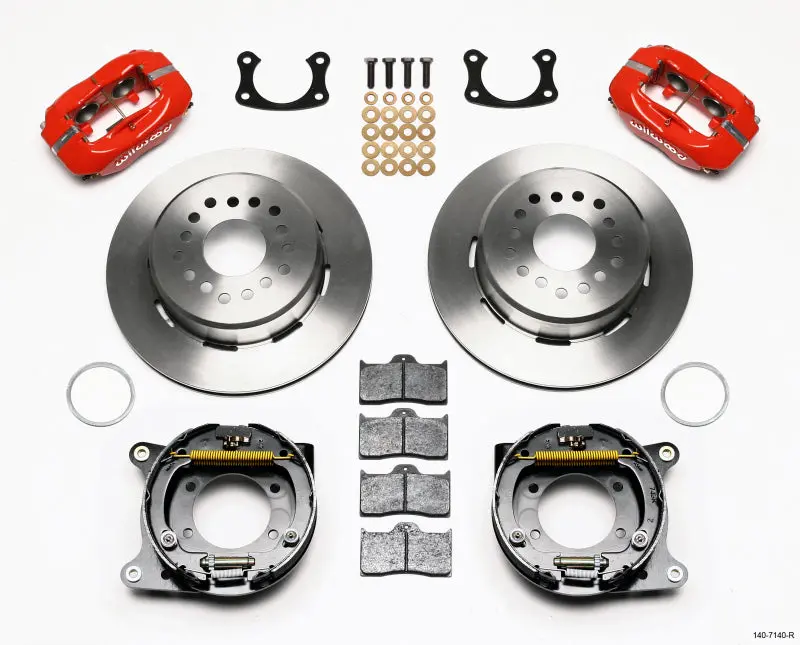 Wilwood Forged Dynalite P/S Park Brake Kit Red New Big Ford 2.50In Offset 1