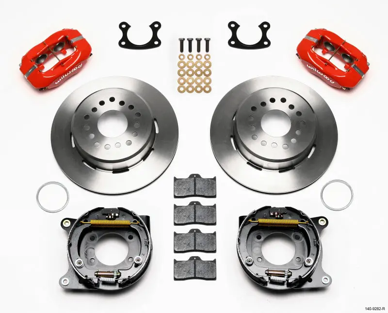 Wilwood Forged Dynalite P/S Park Brake Kit Red Small Ford 2.50In Offset 1