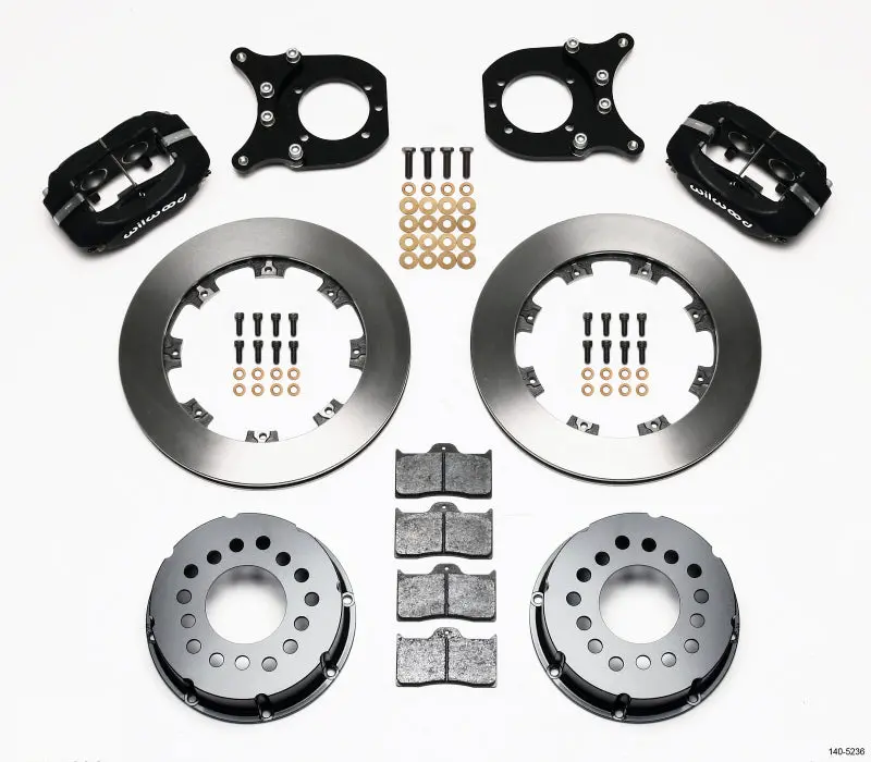 Wilwood Forged Dynalite P/S Rear Kit Chev 12 Bolt W/Clip Eliminator 1