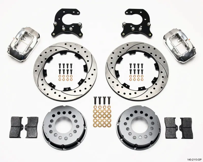 Wilwood Forged Dynalite P/S Rear Kit Drilled Polished Small Ford 2.66In Offset 1