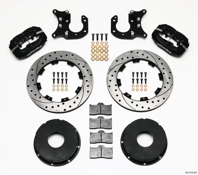 Wilwood Forged Dynalite P/S Rear Kit Drilled Rotor Big Ford 2.36In Offset Currie Blank 1