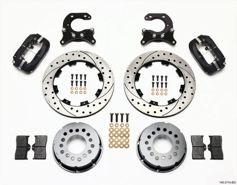 Wilwood Forged Dynalite P/S Rear Kit Drilled Rotor Big Ford 2.54In Offset 1