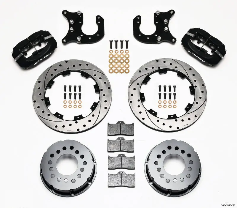 Wilwood Forged Dynalite P/S Rear Kit Drilled Rotor Chevy 12 Bolt-Spec 3.15In Bearing 1