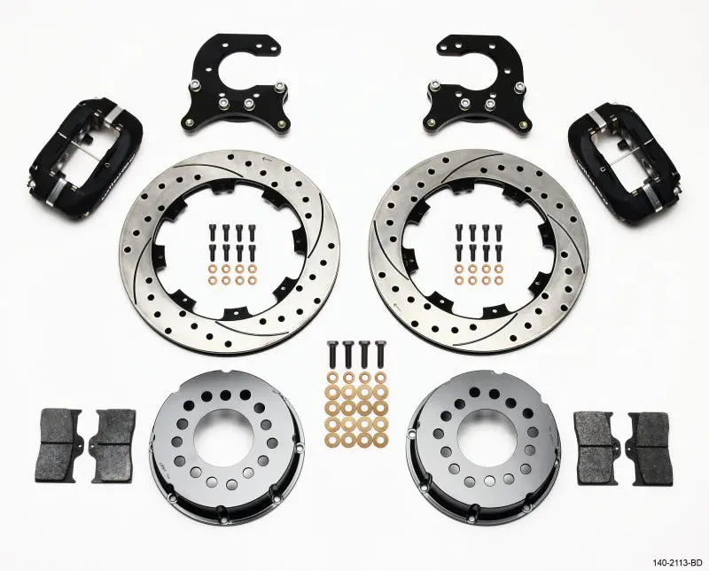 Wilwood Forged Dynalite P/S Rear Kit Drilled Rotor Small Ford 2.66In Offset 1