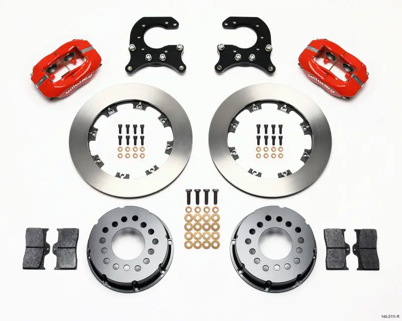 Wilwood Forged Dynalite P/S Rear Kit Red 58-64 Olds/Pontiac Ends 1
