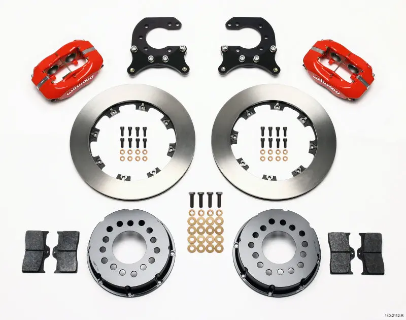 Wilwood Forged Dynalite P/S Rear Kit Red Chev 12 Bolt W C-Clips 1