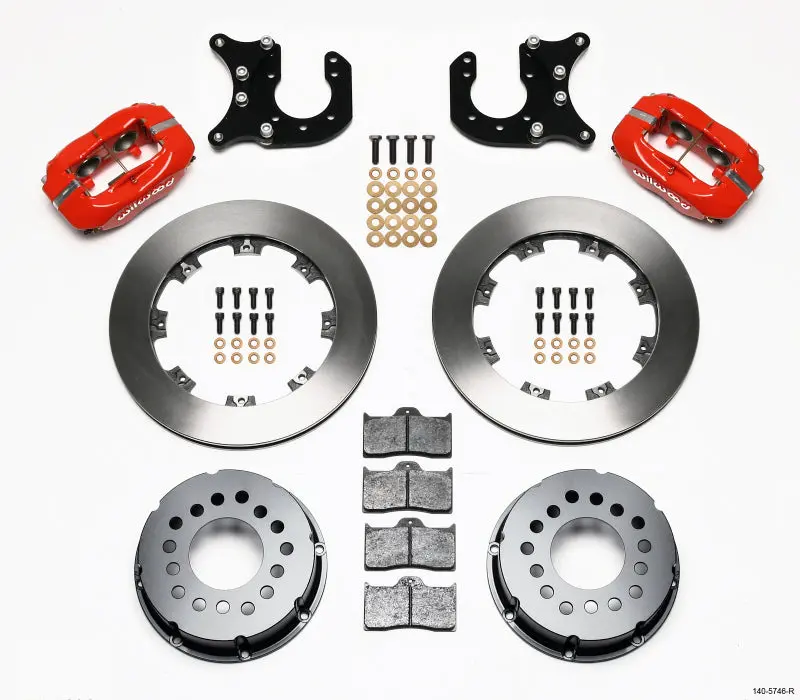 Wilwood Forged Dynalite P/S Rear Kit Red Chevy 12 Bolt-Spec 3.15In Bearing 1