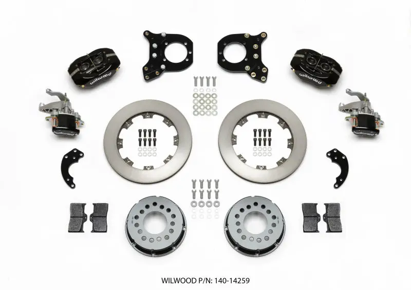 Wilwood Forged Dynalite P/S Rear Kit W/Mc4 P-Brake Chev 12 Bolt W/Clip Elimin-Staggered 1