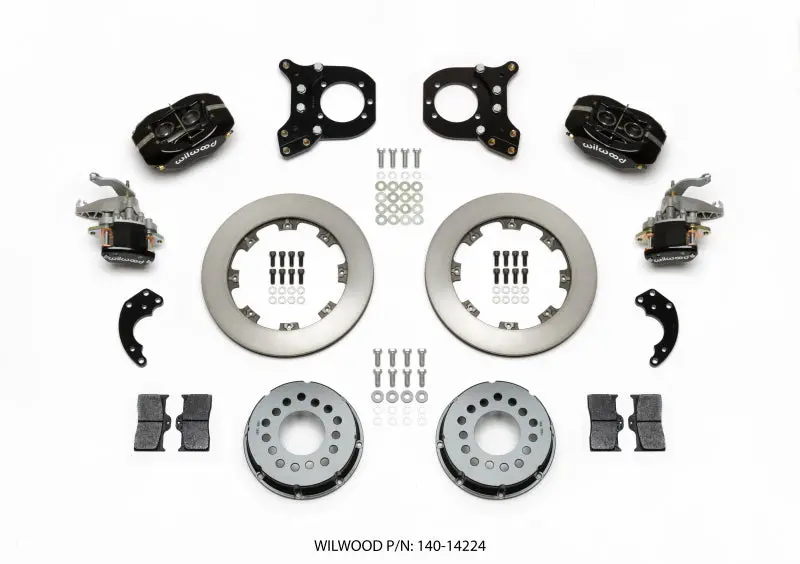 Wilwood Forged Dynalite P/S Rear Kit W/Mc4 P-Brake Chev 12 Bolt W/Clip Eliminator 1