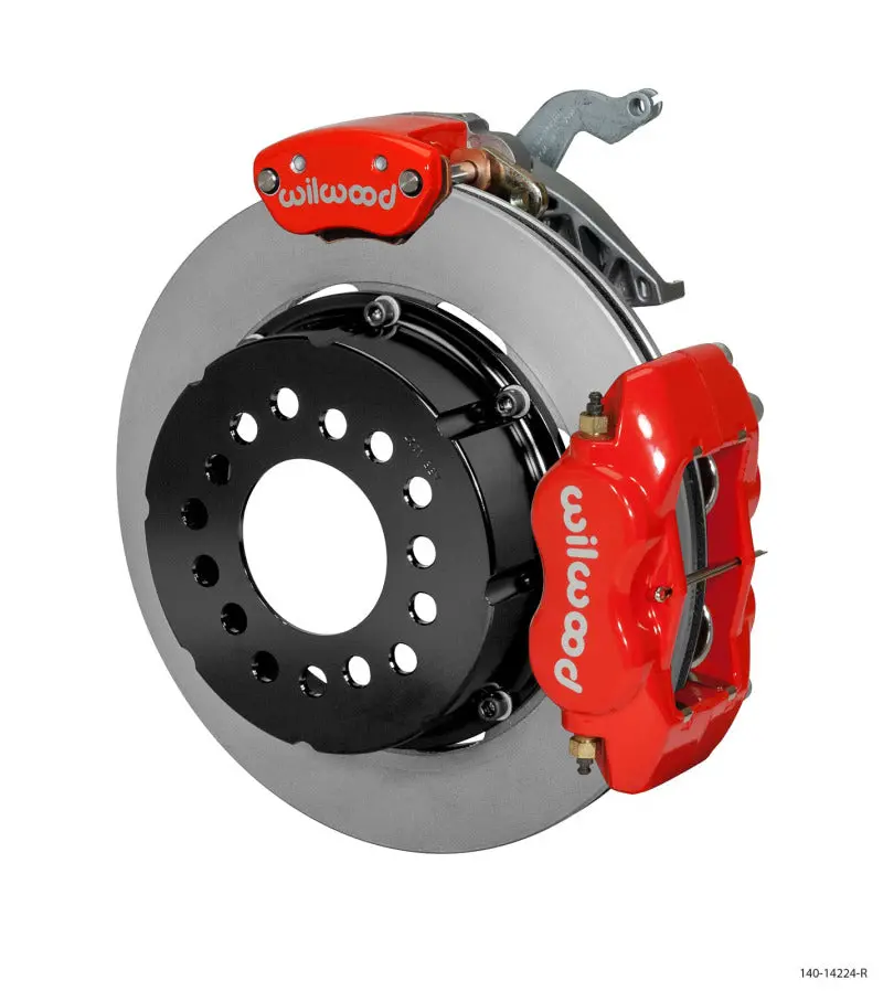 Wilwood Forged Dynalite P/S Rear Kit W/Mc4 P-Brake Red Chev 12 Bolt W/Clip Eliminator 1