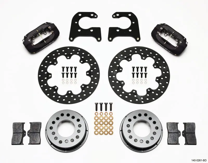 Wilwood Forged Dynalite Rear Drag Kit Drilled Rotor Big Ford 2.36In Offset 1