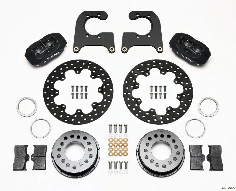 Wilwood Forged Dynalite Rear Drag Kit Drilled Rotor Ford 8.8 Special W/2.50In Offset-5 Lug 1