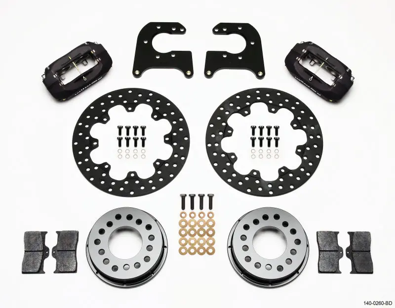 Wilwood Forged Dynalite Rear Drag Kit Drilled Rotor Mopar-Dana 2.36In Offset 1