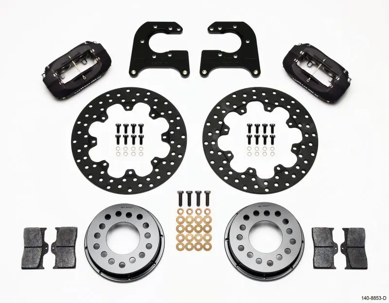 Wilwood Forged Dynalite Rear Drag Kit Drilled Rotor Mopar/Dana 2.50In Off W/Snap Ring Bearing 1