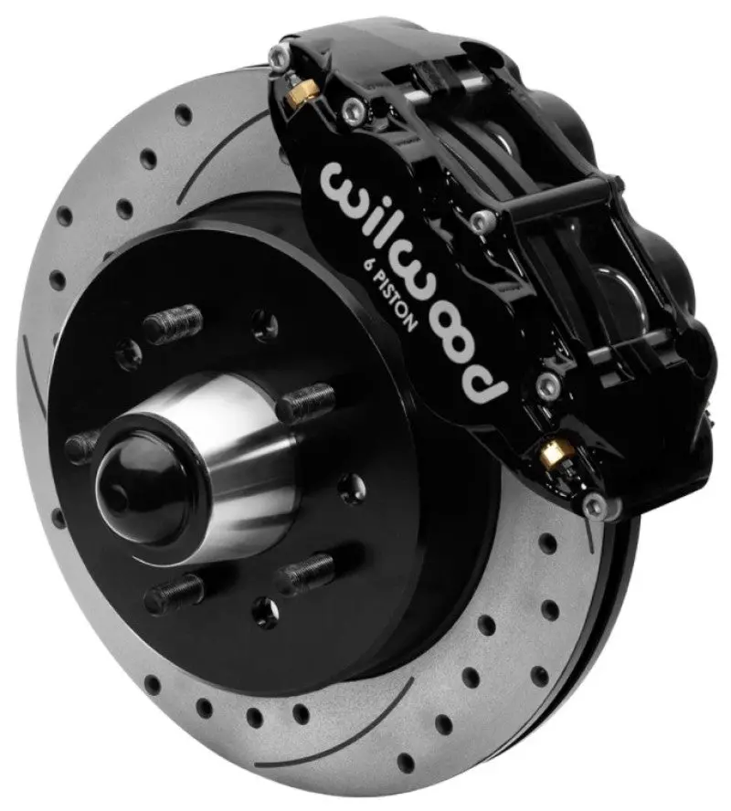 Wilwood Forged Narrow Superlite 6R Front Big Brake Kit 12.19In Drilled Rotors 88-98 C1500 - Black 1