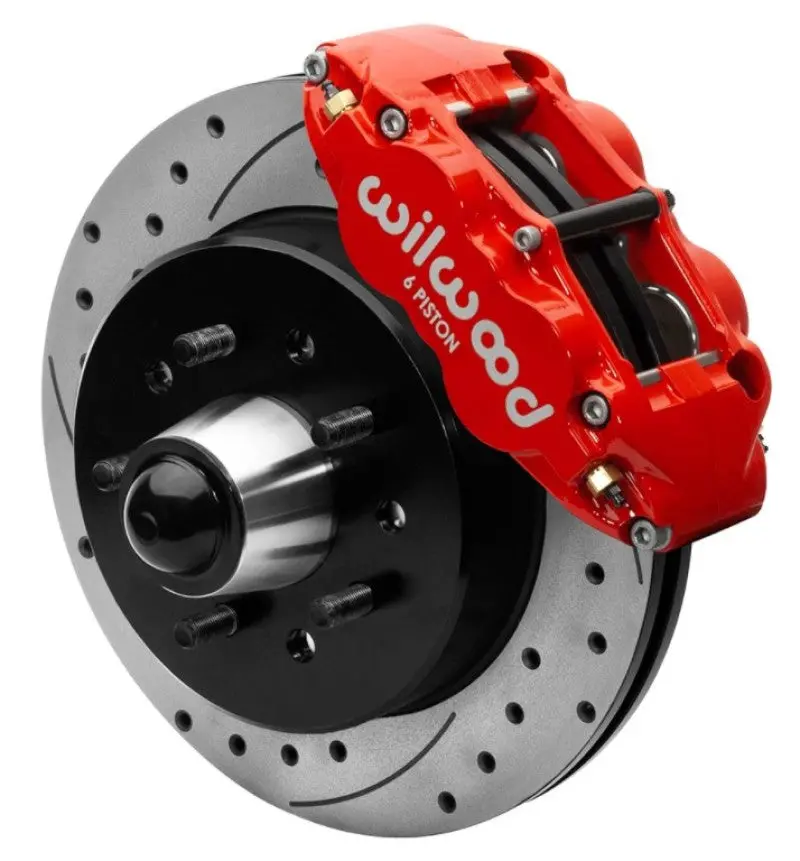 Wilwood Forged Narrow Superlite 6R Front Big Brake Kit 12.19In Drilled Rotors 88-98 C1500 - Red 1
