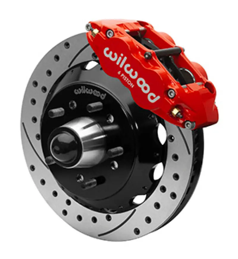 Wilwood Forged Narrow Superlite 6R Front Big Brake Kit 13.06In Drilled Rotors 88-98 C1500 - Red 1