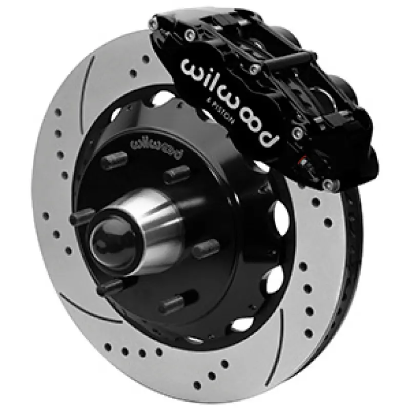 Wilwood Forged Narrow Superlite 6R Front Big Brake Kit 14.00In Drilled Rotors 67-86 Gm C1500 - Black 1