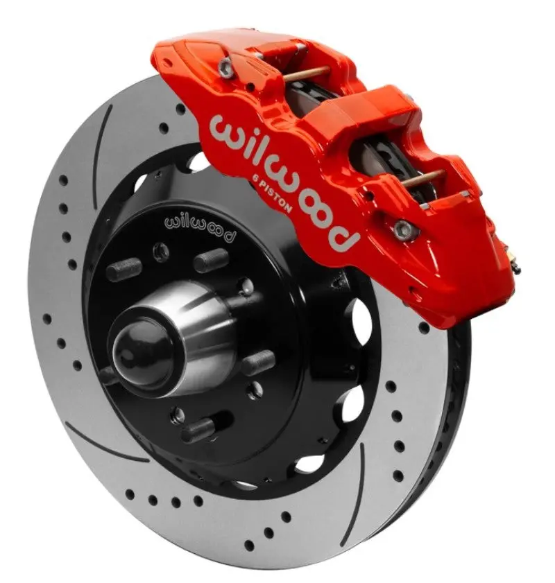 Wilwood Forged Narrow Superlite 6R Front Big Brake Kit Srp 14.00In Rotors 67-86 C1500 - Red 1
