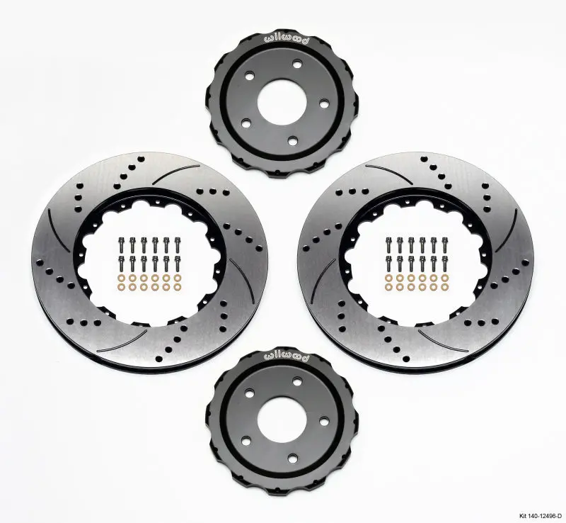 Wilwood Hat/Rotor Kit Front Drilled 06-Up Corvette C6-Z06 (2Pc Hat/Rtr) 1
