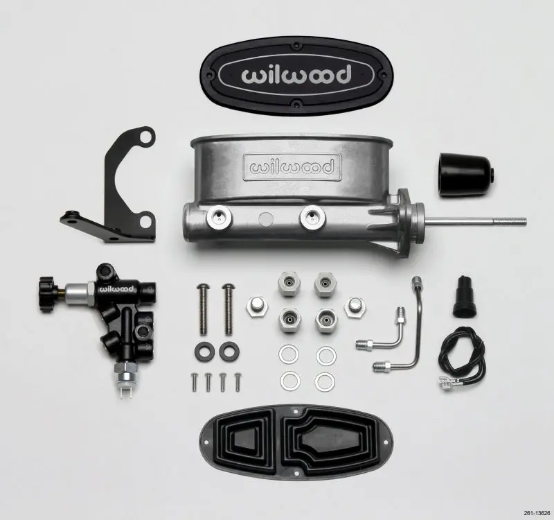 Wilwood Hv Tandem M/C Kit W L/H Bracket & Prop Valve - 15/16In Bore-W/Pushrod 2