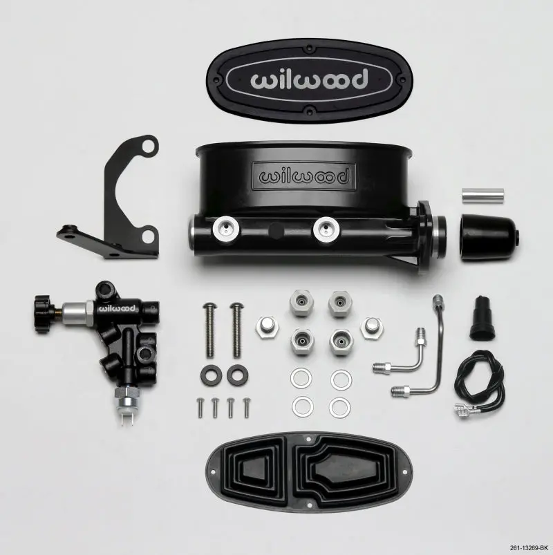 Wilwood Hv Tandem M/C Kit W L/H Bracket & Prop Valve - 1In Bore Black 2