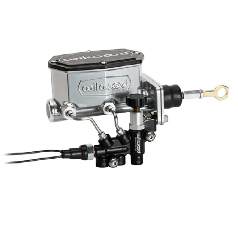 Wilwood Mopar Compact Tandem M/C Kit W/ Combination Valve & Pushrod 15/16In Bore - Chrome 1