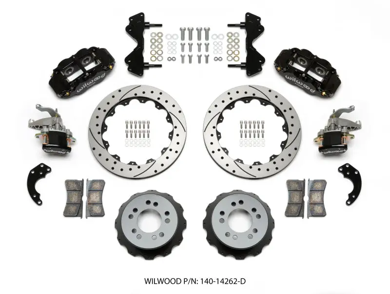 Wilwood Narrow Superlite 4R / Mc4 Rear Kit 12.88 Drilled Currie Pro-Tour Unit Bearing Floater 1