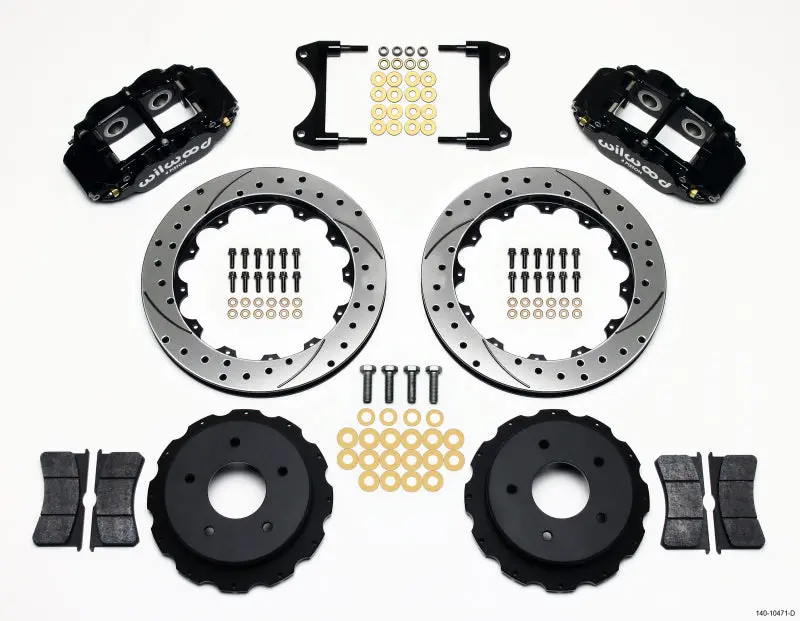 Wilwood Narrow Superlite 4R Rear Kit 12.88In Drilled 65-82 Corvette C2/C3 1