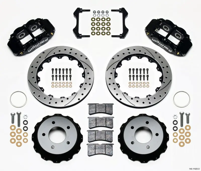 Wilwood Narrow Superlite 4R Rear Kit 12.88In Drilled 84-87 Corvette C4 1