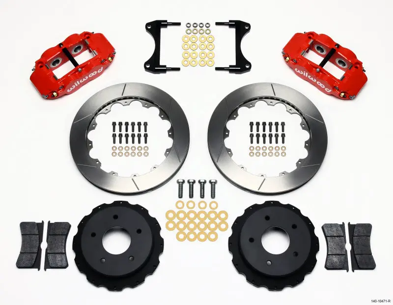 Wilwood Narrow Superlite 4R Rear Kit 12.88In Red 65-82 Corvette C2/C3 1
