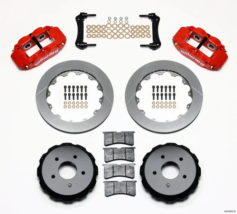 Wilwood Narrow Superlite 4R Rear Kit 12.88In Red 97-04 Corvette C5/Z06 1