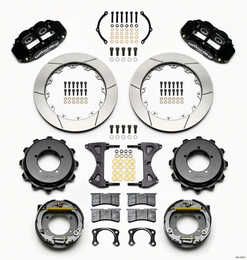 Wilwood Narrow Superlite 4R Rear Kit 12.88In Speedway Eng Floater W/ New Style End 1