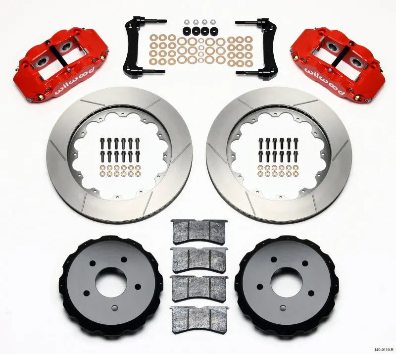Wilwood Narrow Superlite 4R Rear Kit 14.00In Red 97-04 Corvette C5/Z06 05-13 C6 1